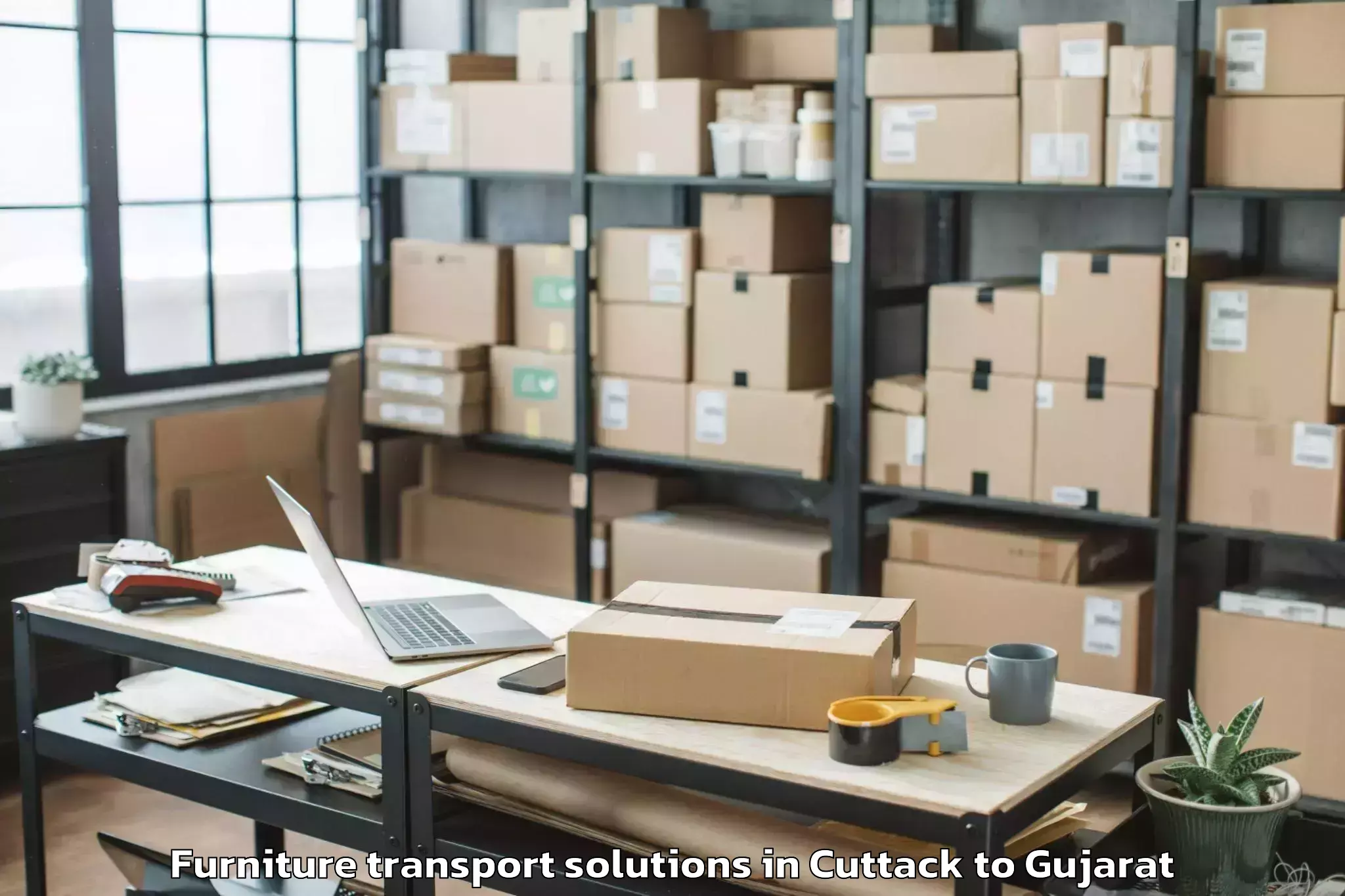 Book Cuttack to Dahej Furniture Transport Solutions Online